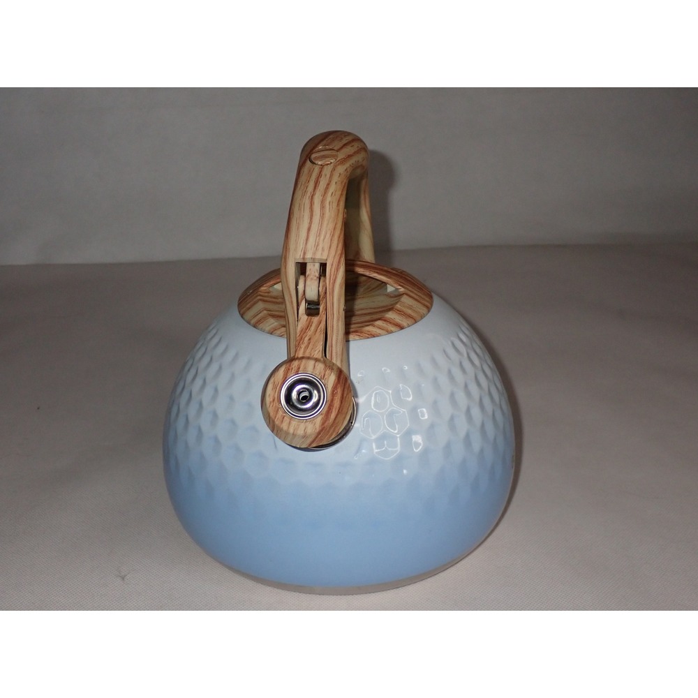 Belanko Whistling Tea Kettle Blue Ombre Dimpled Stainless Steel OS - Picture 4 of 8